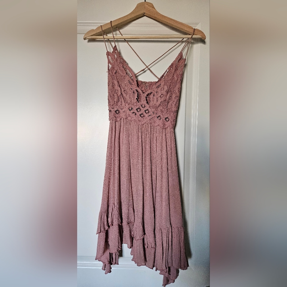Free People Adella Slip In Rose - Picture 2 of 4
